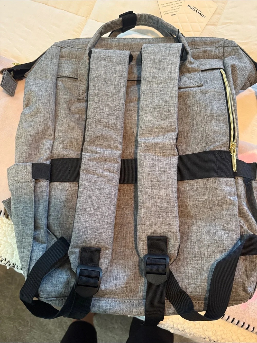 Lovevook Gray Women's Laptop Backpack Tote BNWT